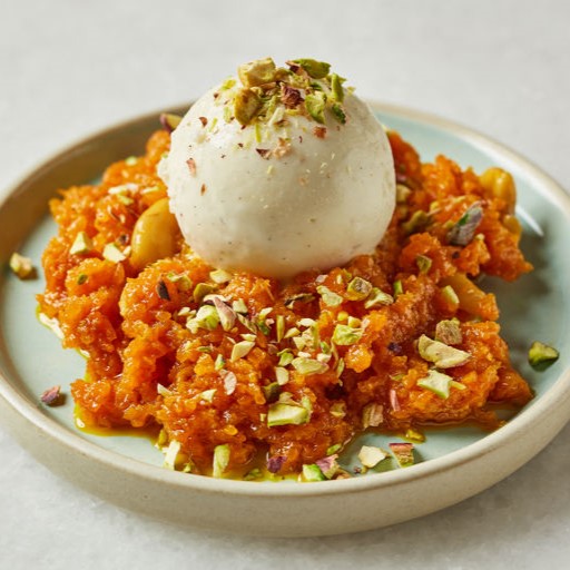 Gajar Halwa with Ice Cream